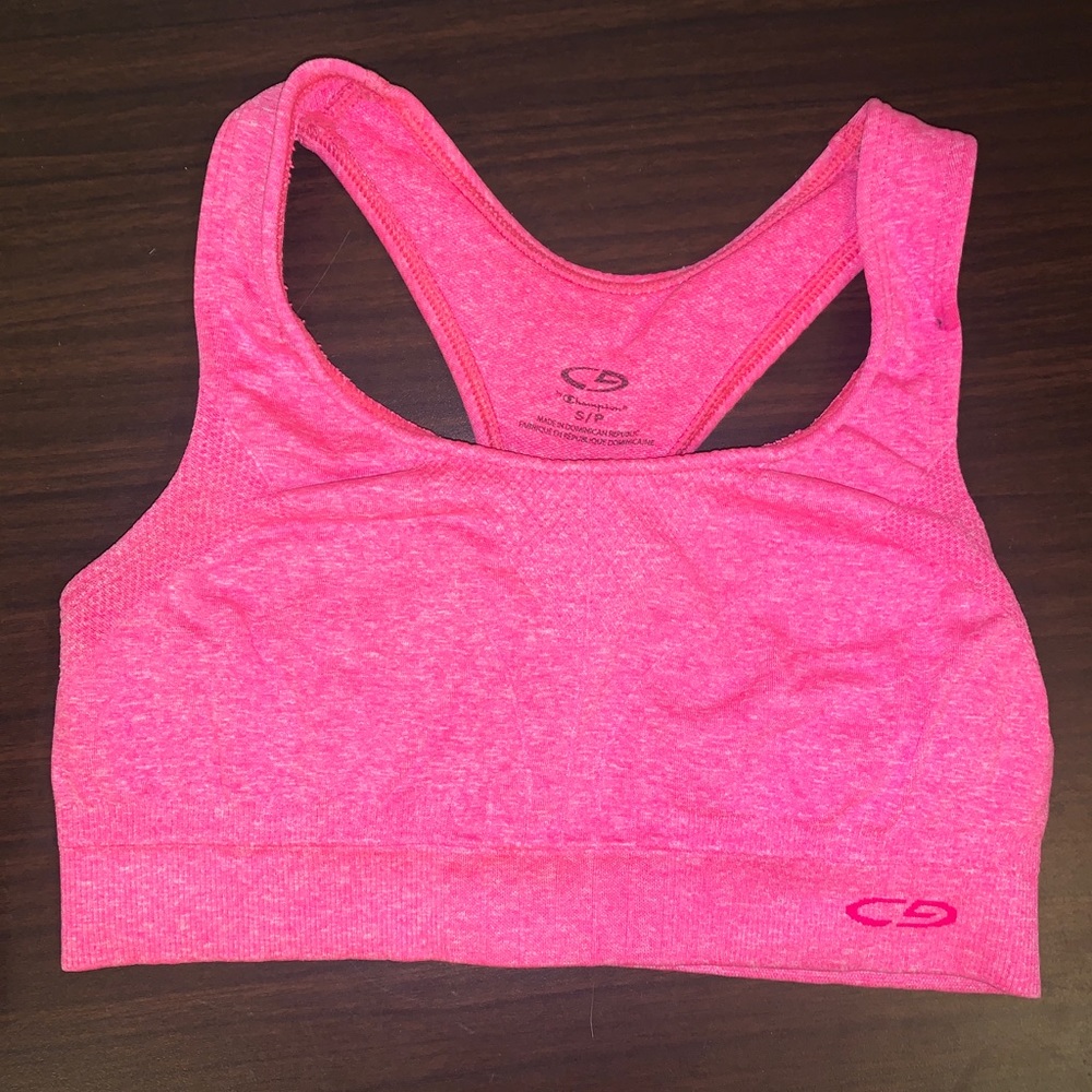 Champion hot pink sports bra